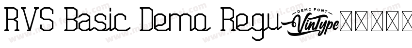 RVS Basic Demo Regu字体转换